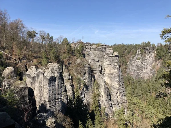 Utazás Saxon Switzerland Németország — Stock Fotó