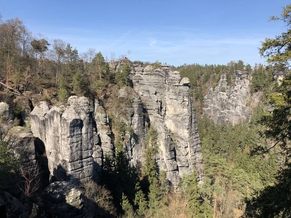 Utazás Saxon Switzerland Németország — Stock Fotó