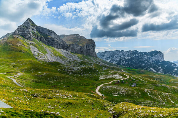 National Park Durmitor, a mountain pass, Montenegro
