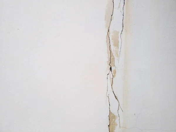 Crack Sur Une Texture Papier Peint Blanc — Photo