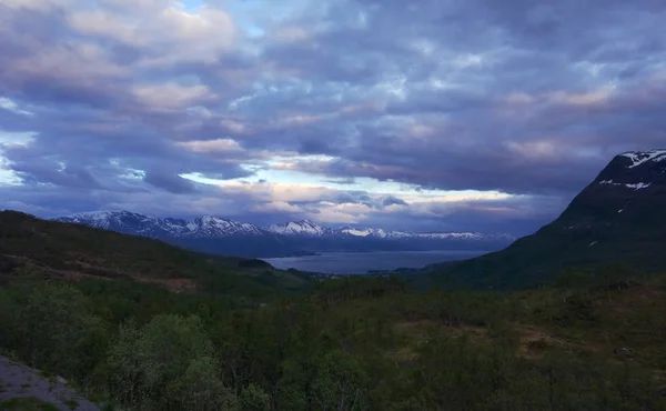 Panorama Een Bergketen Karpaten — Stockfoto