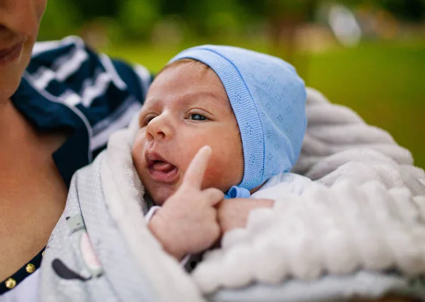 Primer Plano Del Bebé Recién Nacido Lindo Mes — Foto de Stock