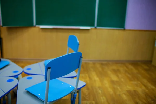 Turma Escola Vazia Volta Escola — Fotografia de Stock