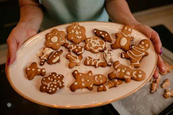 Vorbereitung Von Weihnachtsplätzchen Heiligabend Oder Thanksgiving — Stockfoto