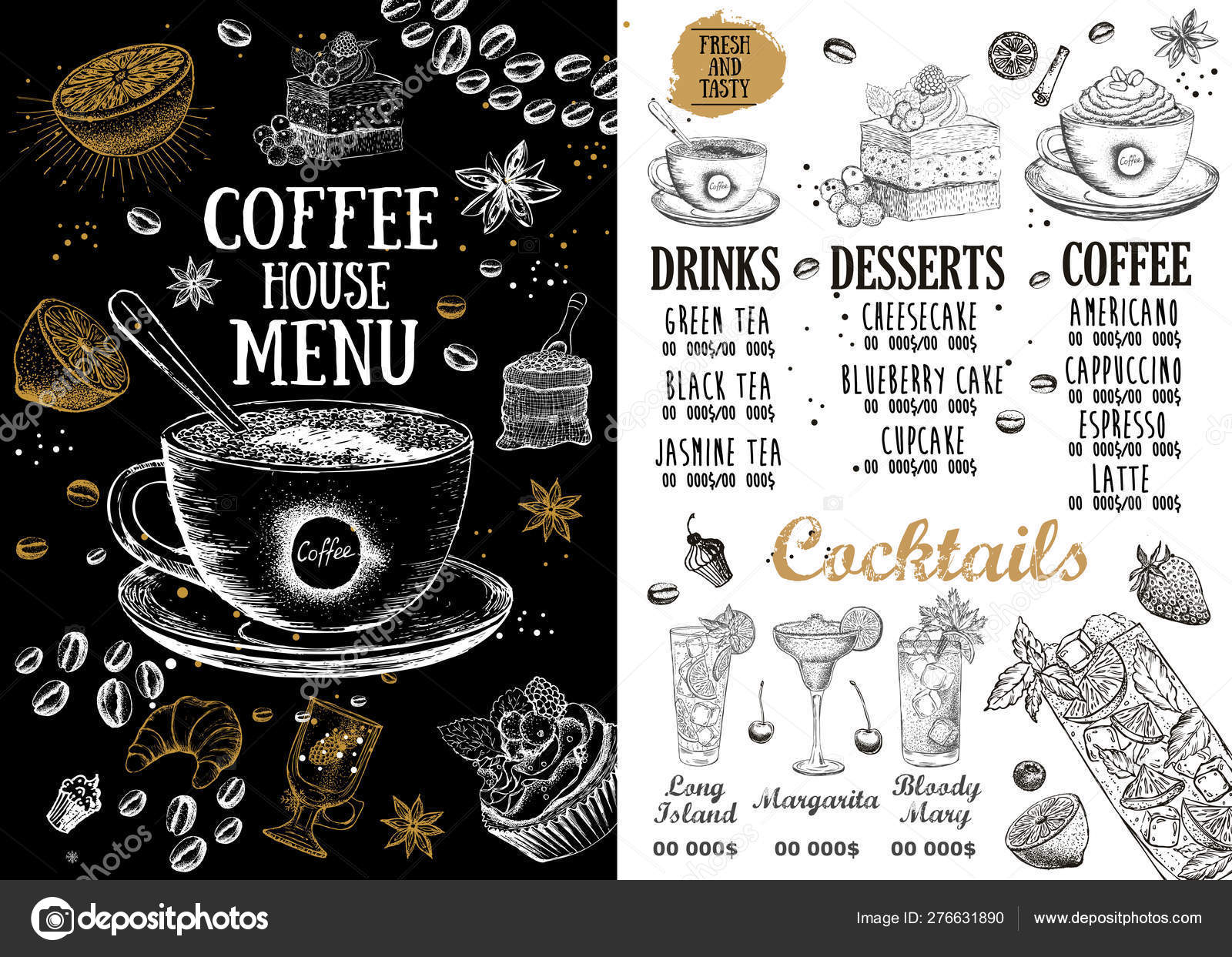 Restaurant Cafe Menu Template Design Food Flyer Vector Image By C Oldesign Vector Stock