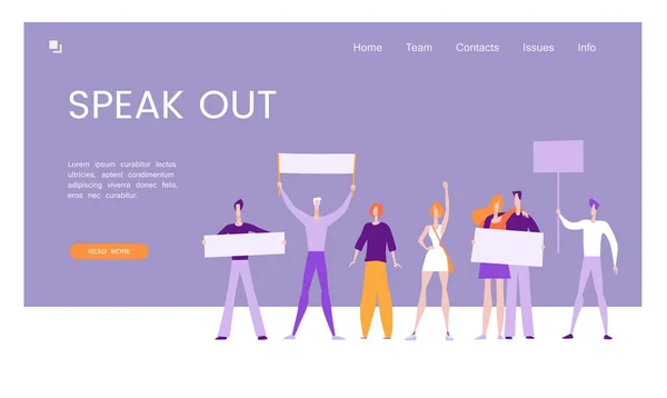 Modern web sitesi sayfası renkli vektör Illustration. Patlak. Toplantı veya gösteri sayfası şablonu