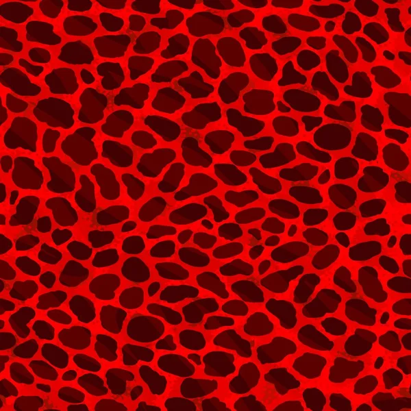 Naadloze vulkaan leopard, ocelot of wilde kattenbont patroon afdrukken — Stockvector