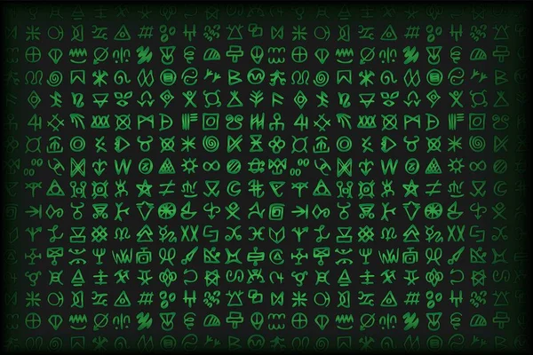 Digital green matrix and computer code symbols vector bsckground. — Stock Vector
