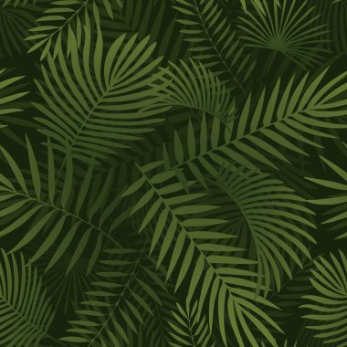 Yeşil tropikal bırakır. Şaşırtıcı avuç içi ile kesintisiz grafik tasarım bırakır