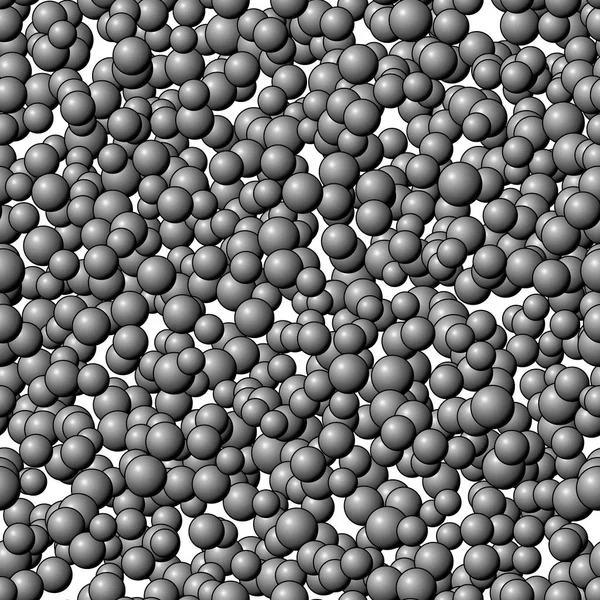 Texture vectorielle monochrome, motif sans couture en niveaux de gris avec boules de superposition chaotiques — Image vectorielle