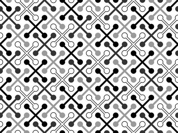 Vector naadloze patroon. Abstracte hipster achtergrond. Monochroom geometrische print — Stockvector