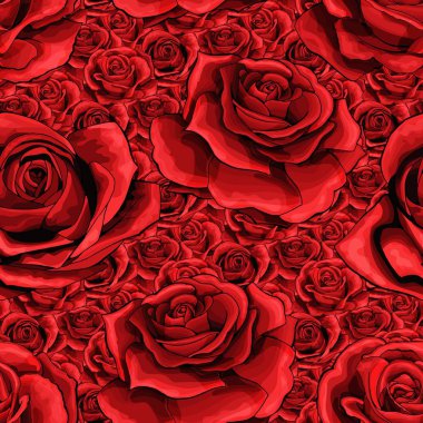 Gül çiçeği desensiz arka plan dokusu. Tekstil yazdırmak için uygun