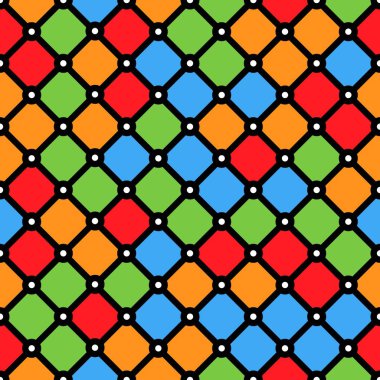 Basit geometrik şekilli vitray pencere deseni