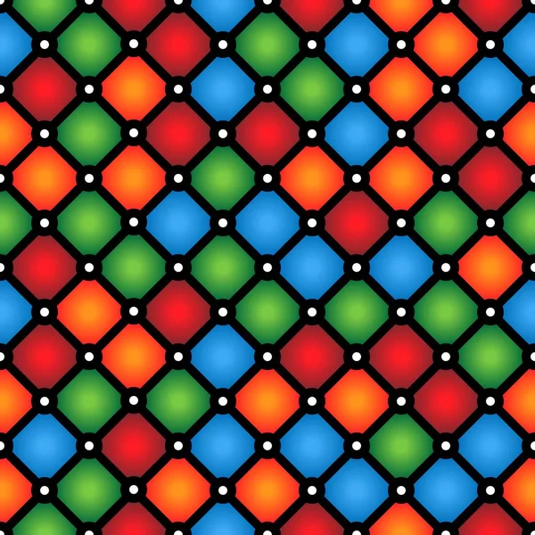 Patrón de vidriera con formas geométricas simples — Vector de stock