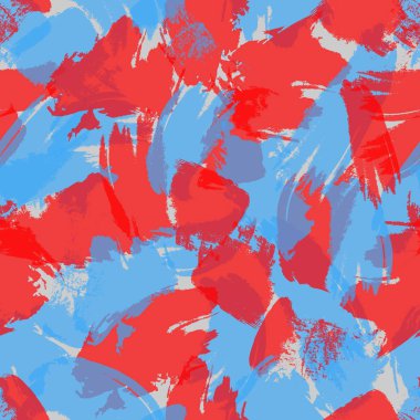 Elle çizilmiş fırça darbeleri ile renkli geometrik mürekkep grunge dikişsiz desen