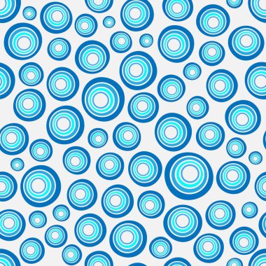 Beyaz üzerinde neon mavi renklerde eşmerkezli dairelerin kesintisiz arka plan
