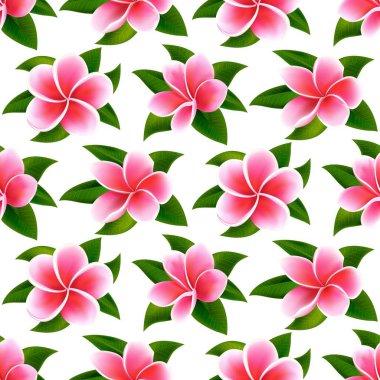 Güzel tropikal çiçekler dikişsiz çiçek yaz desen vektör arka plan