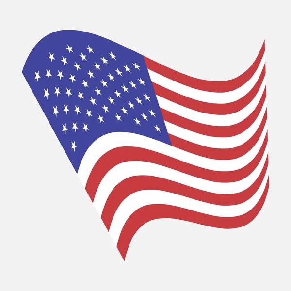 Εικόνα αμερικανικής σημαίας. Διανυσματική εικόνα των Ηνωμένων Πολιτειών της Αμερικής — Διανυσματικό Αρχείο