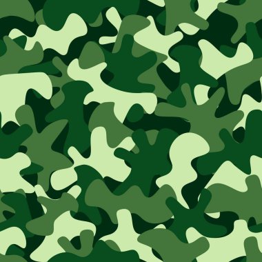 Kamuflaj şablonu. Klasik giyim tarzı kamuflaj tekrarlama baskısı