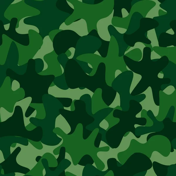 Hintergrund sind Tarnmuster. Klassischer Kleidungsstil, der Camo-Repeat-Druck verdeckt — Stockvektor