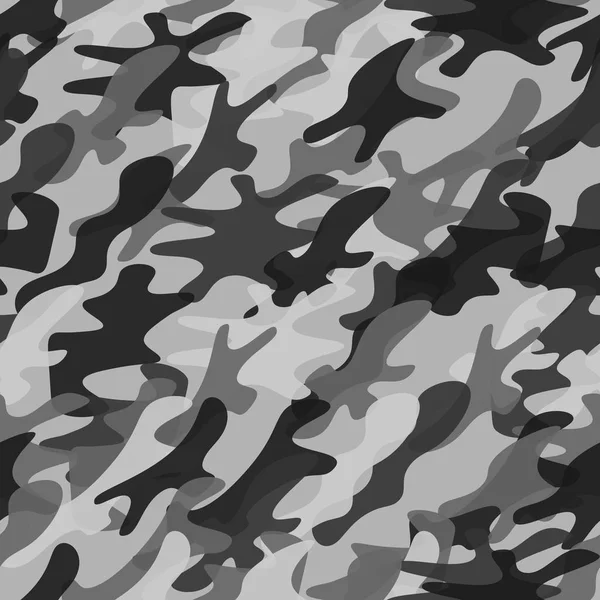 Kamouflage sömlös mönster bakgrund. Klassisk kläder maskerande camo tryck — Stock vektor