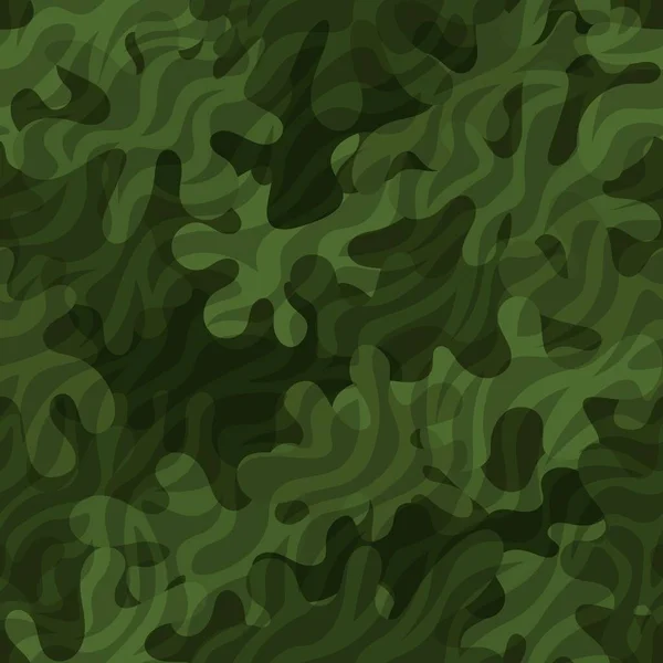 Kamouflage sömlös mönster bakgrund maskering camo upprepa tryck — Stock vektor
