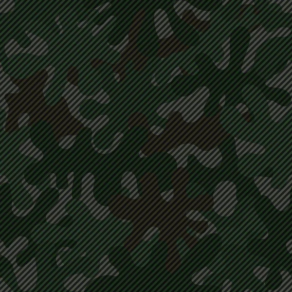 Inconsútil verde oscuro y marrón patrón de camuflaje militar vector — Vector de stock