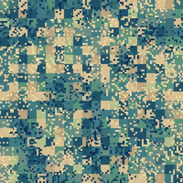 Nahtloses urbanes Camouflage-Muster. Das Pixelmuster im Vordergrund — Stockvektor