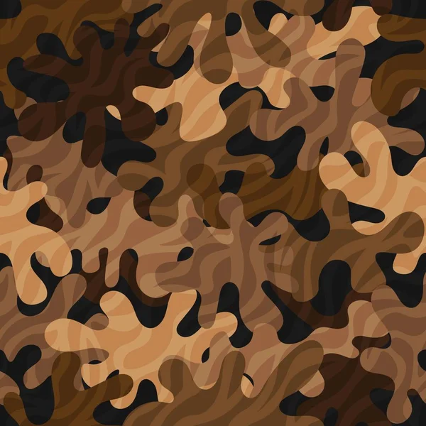 Camouflage patroon achtergrond. Klassieke kleding stijl maskeren camo herhaal print — Stockvector