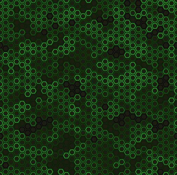 Patrón de mosaico monocromo verde sin costura vectorial. Patrón gráfico sin costura — Vector de stock