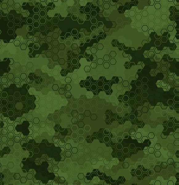 Textura padrão sem costura camuflagem militar. ilustração vetor exército abstrato —  Vetores de Stock