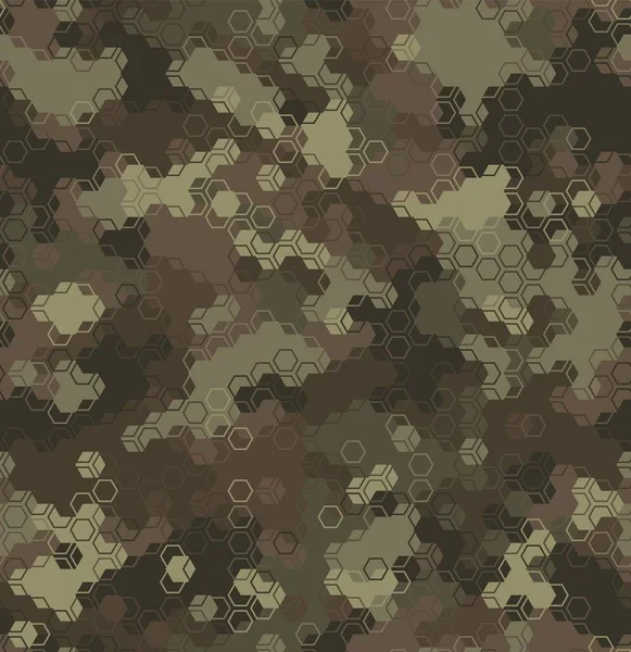 Textura militar camuflaje patrón sin costuras. Ilustración abstracta vector ejército — Archivo Imágenes Vectoriales