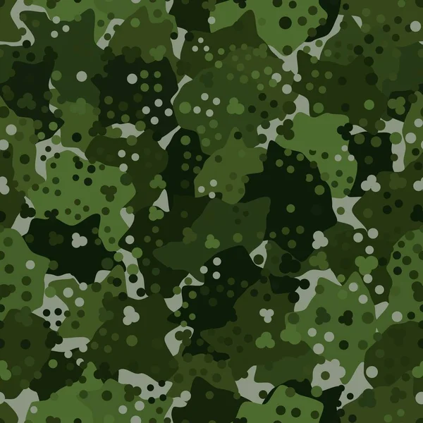 Yeşil kamuflaj desenli arka plan kusursuz vektör çizimi — Stok Vektör