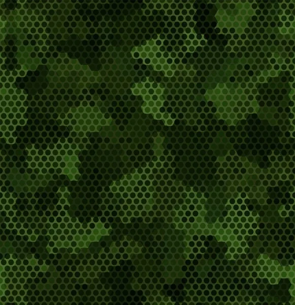 Textura militar camuflaje patrón sin costuras. Ilustración abstracta vector ejército — Vector de stock