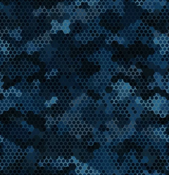 Textura militar camuflaje patrón sin costuras. Adorno camuflaje moderno abstracto — Vector de stock