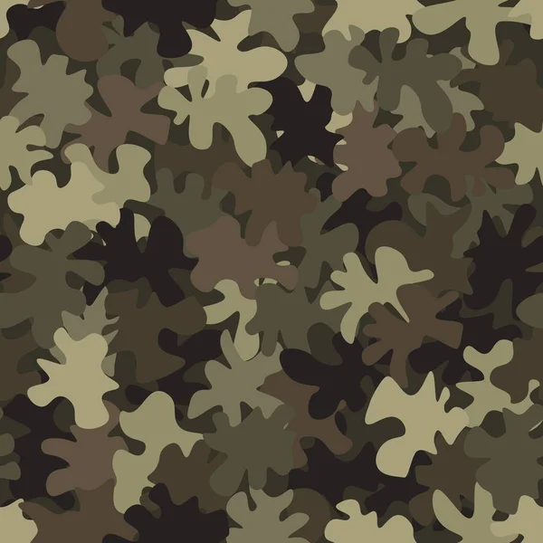 Camuflagem sem costura padrão fundo mascaramento camuflagem repetição imprimir — Vetor de Stock