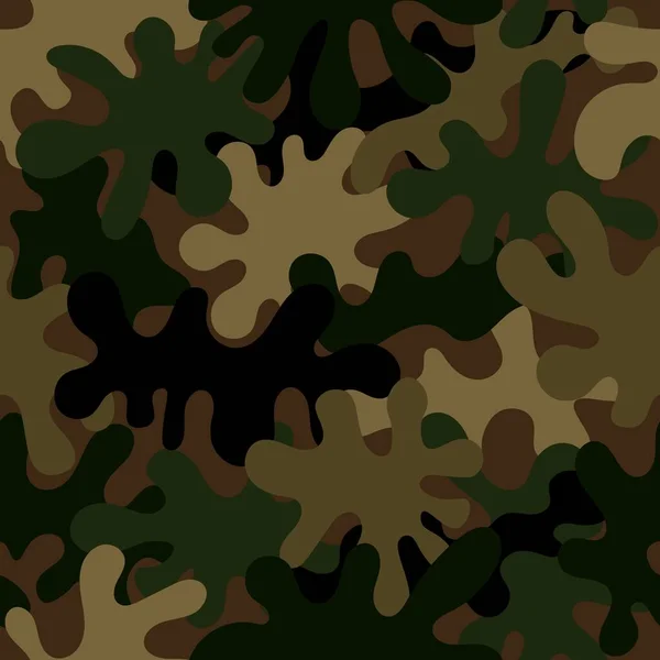 Camouflage seamless pattern background masking camo repeat print — Stock Vector