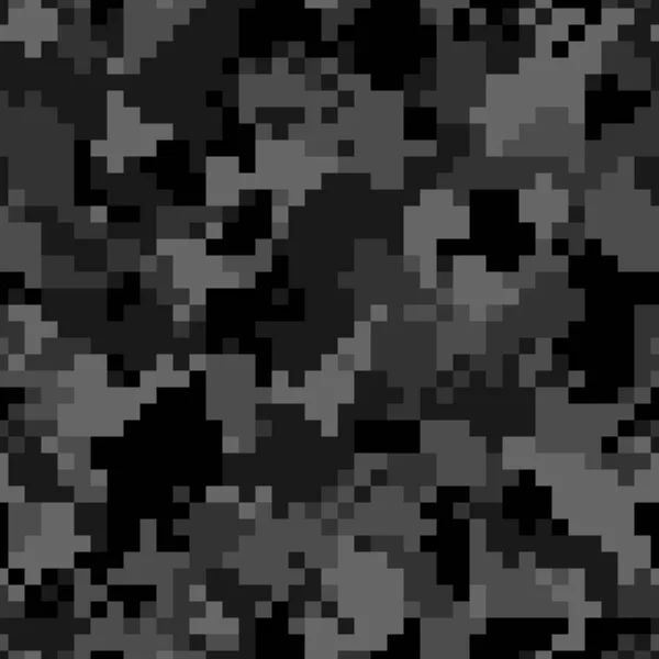 Militärkamouflage sömlöst mönster. Urban digital pixel stil. — Stock vektor