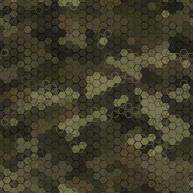 Askeri kamuflaj deseni kusursuz. Soyut ordu vektör çizimi
