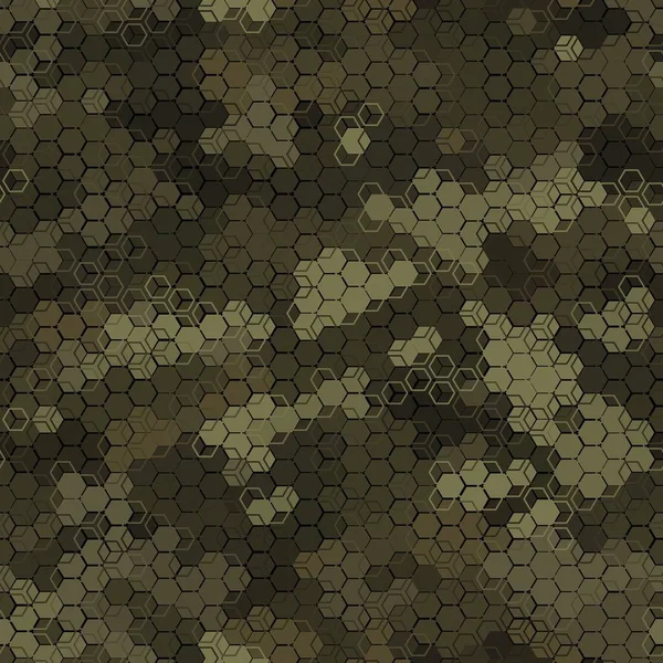 Textura padrão sem costura camuflagem militar. ilustração vetor exército abstrato — Vetor de Stock