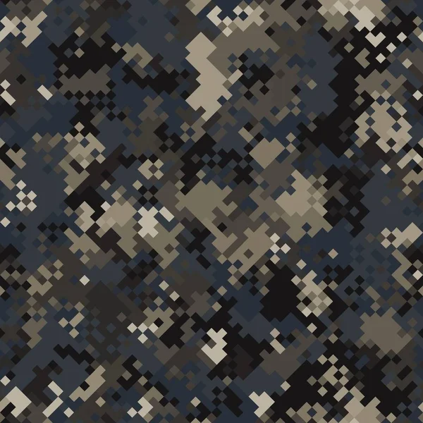 Бесшовный цифровой городской пиксельный камо-текстурный вектор для армейской текстильной печати — стоковый вектор