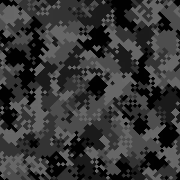 Camouflage militaire motif sans couture. Style pixel numérique urbain. — Image vectorielle