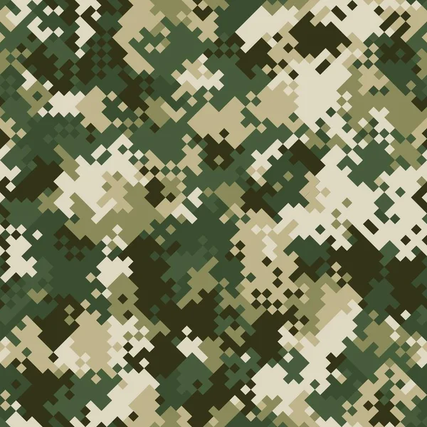 Vecteur numérique sans couture de texture de camouflage de pixel de montagne pour impression textile militaire — Image vectorielle