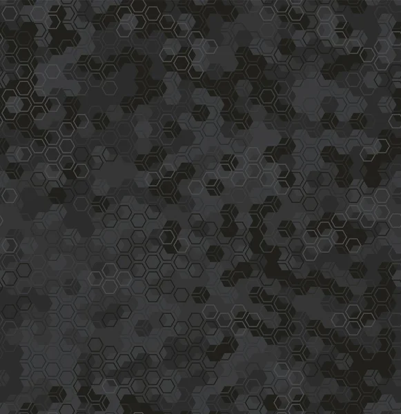 Διάνυσμα φόντο του γκρι σκόνη ψηφιακό μοτίβο καμουφλάζ hex — Διανυσματικό Αρχείο