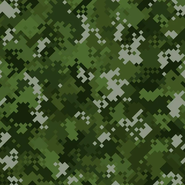 Naadloze digitale pixel camouflage textuur vector voor legertextiel print — Stockvector