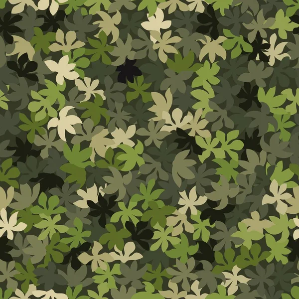 Illustration vectorielle sans couture de motif de camouflage vert — Image vectorielle