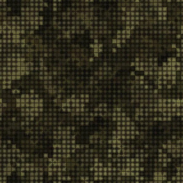 군사 위장물기 없는 패턴. 가을 숲 디지털 픽셀 스타일. — 스톡 벡터