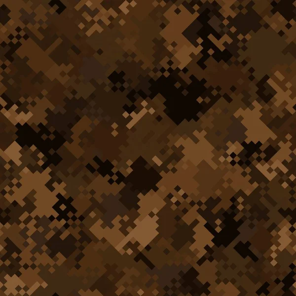 Vector de textura camuflaje píxel desierto digital sin costuras para la impresión textil ejército — Vector de stock