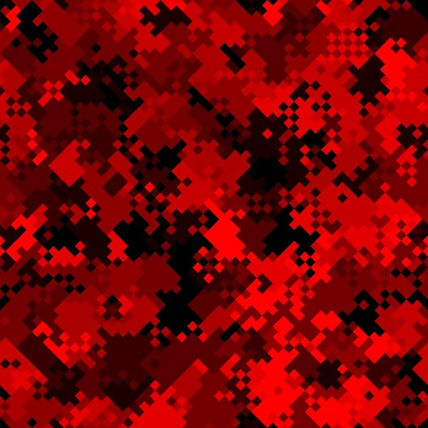 Червоні рубінові піксельні хмари безшовний візерунок Векторна фонова текстура — стоковий вектор