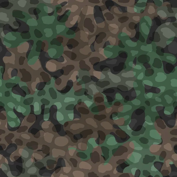 Illustration vectorielle sans couture du motif de camouflage des bois — Image vectorielle